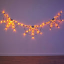Halloween LED String Light Spider Web Ghost Festival Atmosphere Light for Haunted House Party Decoration Colorful Lighting