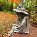 Witch Solar Energy Lamp Witch Solar LED Lawn Light Resin Garden Courtyard Decoration Lights Sculpture Figurines Dropshipping