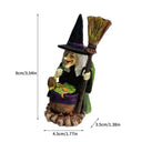 Wizard Witch Statue Sand Desktop Resin Ornaments Halloween Decoration Table Figurine Sand Ornaments Gifts for Indoor Home Decor