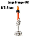 Halloween LED Lights Skull Ghost Holding Candle Lamp Holloween Party Table Top Decorations for Home Haunted House Ornaments