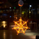 Happy Halloween Party Decorations Witch Hat Spider Ghost LED Lights for Halloween Home Bar Store Window Lights Hanging Ornament