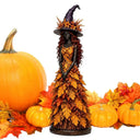 Witch Statue Halloween Gothic Harvest Desktop Decoration Autumn Witch Figurine Craft for Homeowners Renters Home Apartment
