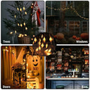 Battery Powered Halloween Ghost LED String Lights Warm White Spooky Glow DIY Hanging Prop Decor Light For  Home Holiday Party