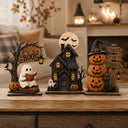 3 Pieces of Randomly Assorted Styles, Vintage Halloween Wooden Indoor Decorations, Autumn Decorations, Vintage Wooden Blocks, Ca