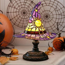 Witch Hat Table Lamp Modern Stained Glass With Usb Luxury Resin Warm Creative Night Light Hotel Lamps Bedroom Bedside Decoration