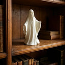 White Ghost Figurine Desktop Decoration 3D Creative Gift for Friends Colleagues Halloween Home Office Accent