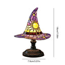 Witch Hat Table Lamp Modern Stained Glass With Usb Luxury Resin Warm Creative Night Light Hotel Lamps Bedroom Bedside Decoration