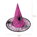 Witch Hat Halloween Decoration Supplies Witch Hat Children Adult Prom Party Dress Up Mesh Wizard Magics Hat for Party