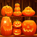 1Pc Decorative Pumpkin Halloween Props Lantern Decor Pumpkin Decoration Pumpkin Light Outdoor Halloween Decorationsation
