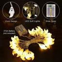 Halloween Ghost Shape LED Fairy Lights Battery Operated Spooky Glow String Horror Decor Prop For Home Holidays Party Decor Lamp