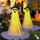 Halloween Ghost Decorations, Halloween Indoor and Outdoor Party Supplies, Suitable for Yards, Porches, Gardens, and Lawns