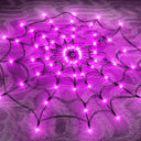 Halloween LED String Light Spider Web Ghost Festival Atmosphere Light for Haunted House Party Decoration Colorful Lighting