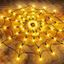 Halloween LED String Light Spider Web Ghost Festival Atmosphere Light for Haunted House Party Decoration Colorful Lighting