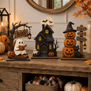 3 Pieces of Randomly Assorted Styles, Vintage Halloween Wooden Indoor Decorations, Autumn Decorations, Vintage Wooden Blocks, Ca