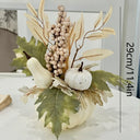 1pc Christmas Decorations Pumpkin Ornaments Artificial Pumpkin Maple Leaves Autumn Party Harvest Festival Autumn Home Décor Prop