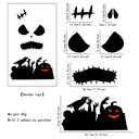 Halloween Decorations Room Door Stickers Window Decor Skeleton Hand Pumpkin DIY Window Stickers Ghost Devil Witch Hat Decor