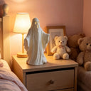 White Ghost Figurine Desktop Decoration 3D Creative Gift for Friends Colleagues Halloween Home Office Accent