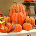 7pcs Halloween Artificial Pumpkin decorations Artificial pumpkin maple leavesAutumn Party Harvest Festival home ornaments