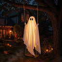 Swinging Ghost Outdoor Decoration,  Halloween Swinging Ghost Yard Decoration, Outdoor Halloween Decoration, Hanging Swing Ghost