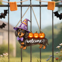 New Halloween Wooden Decorations with White-Clad Ghost Themes for Creating a Spooky Atmosphere, Holiday Outdoor Porch Decorations