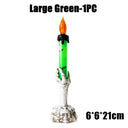 Halloween LED Lights Skull Ghost Holding Candle Lamp Holloween Party Table Top Decorations for Home Haunted House Ornaments