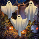 LED Flying Ghost Halloween Decorations, Light Up Flying Hanging Ghosts for Indoor Outdoor Garden Party, Halloween Ornament Gifts
