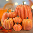 7pcs Halloween Artificial Pumpkin decorations Artificial pumpkin maple leavesAutumn Party Harvest Festival home ornaments