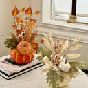 1pc Christmas Decorations Pumpkin Ornaments Artificial Pumpkin Maple Leaves Autumn Party Harvest Festival Autumn Home Décor Prop