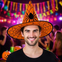 Witch Hat Halloween Decoration Supplies Witch Hat Children Adult Prom Party Dress Up Mesh Wizard Magics Hat for Party