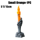 Halloween LED Lights Skull Ghost Holding Candle Lamp Holloween Party Table Top Decorations for Home Haunted House Ornaments