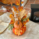 1pc Christmas Decorations Pumpkin Ornaments Artificial Pumpkin Maple Leaves Autumn Party Harvest Festival Autumn Home Décor Prop