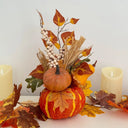 1pc Christmas Decorations Pumpkin Ornaments Artificial Pumpkin Maple Leaves Autumn Party Harvest Festival Autumn Home Décor Prop