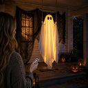 Swinging Ghost Outdoor Decoration,  Halloween Swinging Ghost Yard Decoration, Outdoor Halloween Decoration, Hanging Swing Ghost