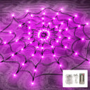 Halloween LED Light String Ghost Festival Decoration Ghost House Party Decoration Atmosphere Light Spider Web Colorful Light