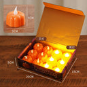 12pcs Halloween LED Pumpkin Lights, Pumpkin Tea Lights, Small Pumpkin Statue Lights, Battery Operated Lights for Halloween