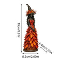 Witch Statue Halloween Gothic Harvest Desktop Decoration Autumn Witch Figurine Craft for Homeowners Renters Home Apartment
