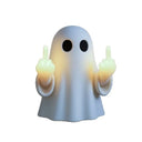 Halloween Cute Ghost Lamp Battery Powered Light Up Halloween Ornament Lovely Ghost Figurine Light for Bedroom Study Room Reader