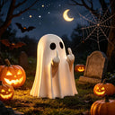 Cute and quirky ghost desktop ornament, Halloween personality, little devil decoration, home party atmosphere, statue