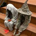 Witch Solar Energy Lamp Witch Solar LED Lawn Light Resin Garden Courtyard Decoration Lights Sculpture Figurines Dropshipping