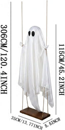 Swinging Ghost Outdoor Decoration,  Halloween Swinging Ghost Yard Decoration, Outdoor Halloween Decoration, Hanging Swing Ghost