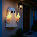 Halloween Cute Ghost Lamp Battery Powered Light Up Halloween Ornament Lovely Ghost Figurine Light for Bedroom Study Room Reader