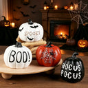 Cartoon Fall Pumpkin Ornament Atmosphere Thanksgiving Halloween Decoration Pumpkin Set Horror Resin Pumpkin Prop Home Decoration