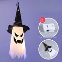 Halloween Glowing White Ghost LED Hanging Ghosts Horror Props with Fairy Light Indoor Outdoor Haunted House Halloween Decoration