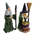 Wizard Witch Statue Sand Desktop Resin Ornaments Halloween Decoration Table Figurine Sand Ornaments Gifts for Indoor Home Decor